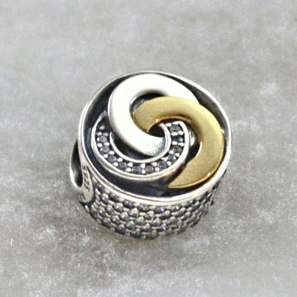 Pandora Interlinked Circles 14k Gold G585 and S925 - Picture 1 of 3